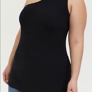 Black one shoulder top